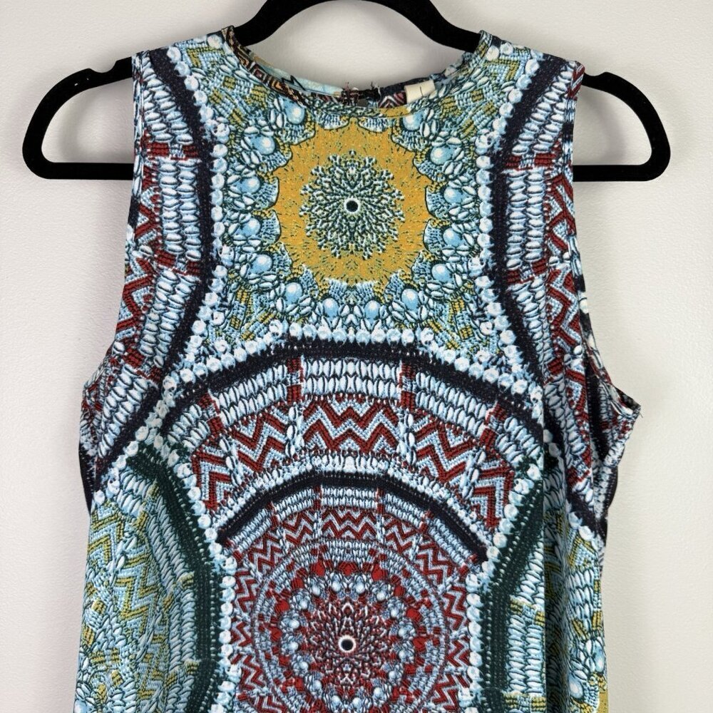 Allison Joy  Mini Dress Geometric Women's Multicolored Sleeveless Size Medium - Picture 2 of 9